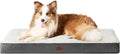 EHEYCIGA Orthopedic XL Dog Beds for Extra Large Dogs with Removable Washable Cover for Crate, Beige, 41x27