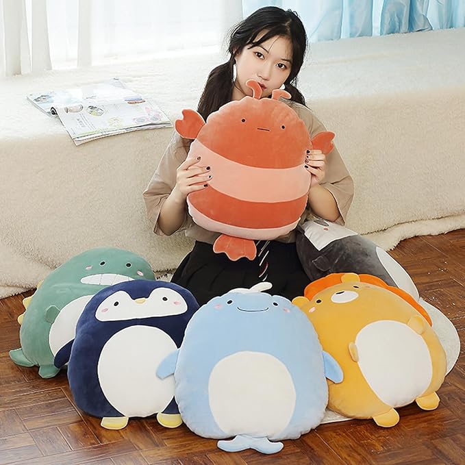 Zielind Penguin Plush Pillow, 16 inch Kawaii Penguin Stuffed Animal Toy Cute Penguin Plushie Animal Pillows Gifts for Boys and Girls