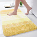 Arotive Microfiber Bathroom Rugs, Shaggy Soft and Absorbent Bath Rug, Non-Slip, Thick Plush Machine Washable Dry Bath Mats for Bathroom, Tub and Shower, 24x16, Light Yellow, Rectangular