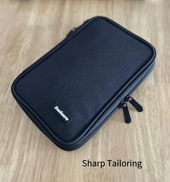 Zealearn Cord Organizer Travel, Cable Bag, Electronics Organizer Travel Case, Tech Carrying Pouch, Charger Carrying Case, Tech Gifts, Black 11B