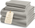 100% Egyptian Cotton Sheets King Size - 1000 Thread Count Naturally Cooling & Breathable Sateen King Size Sheets Set, Ultra-Soft & Durable Hotel Luxury Sheets with 15" Snug Fit Deep Pockets - Silver