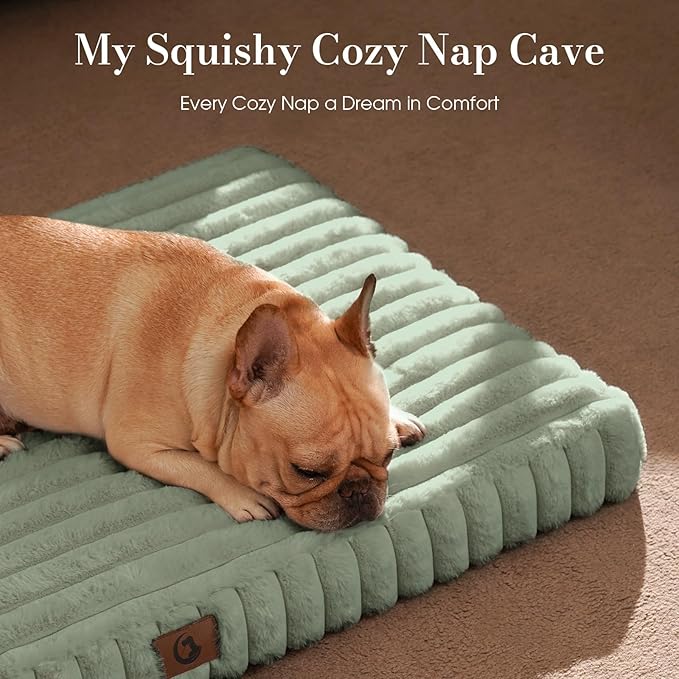 Cozila Dog Beds for Large Sized Dog, Orthopedic Pet Bed with Waterproof Lining, Soft Short Plush Surface & Egg Crate Foam, Machine Washable Pet Bed with Removable Cover & Anti Slip Bottom
