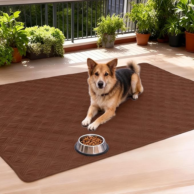 hyha Waterproof Dog Blanket, Reversible Pet Bed Blanket, Soft Sofa Couch Cover for Dogs Washable, Waterproof Pet Couch Covers for Sofa Puppy Cats Furniture Protector(82"x82", Brown/Chocolate)