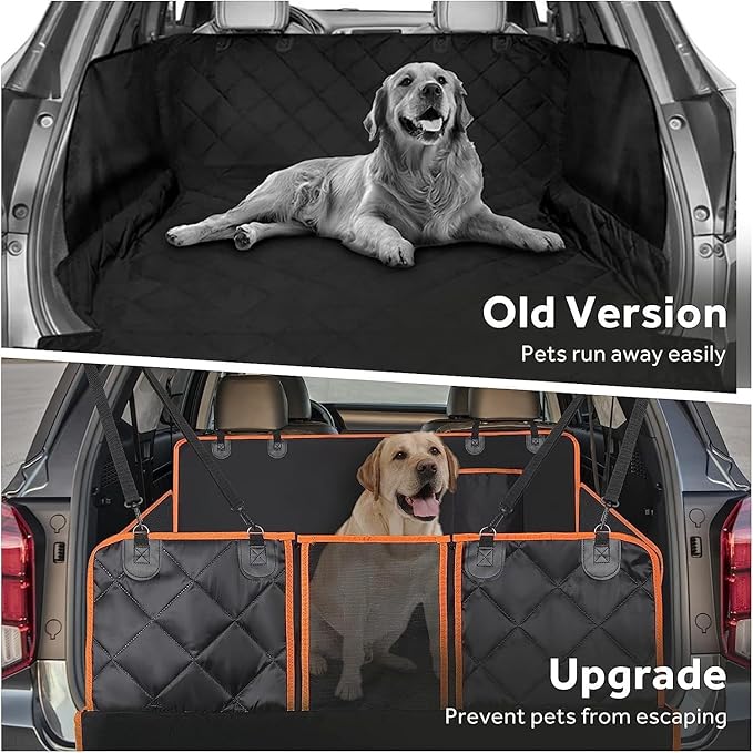 GERLNF Cargo Liner for Dogs, Waterproof Pet Cargo Cover Dog Seat Mat for SUVs Sedans Vans, Non-Slip, Large Size Universal Fit, Black (Cargo-Liner)