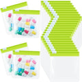 24 Pieces Pill Pouch Bags Zippered Set Reusable Translucent Medicine Organizer Sealing Travel Plastic Bags with Slide Lock for Storage(Green)