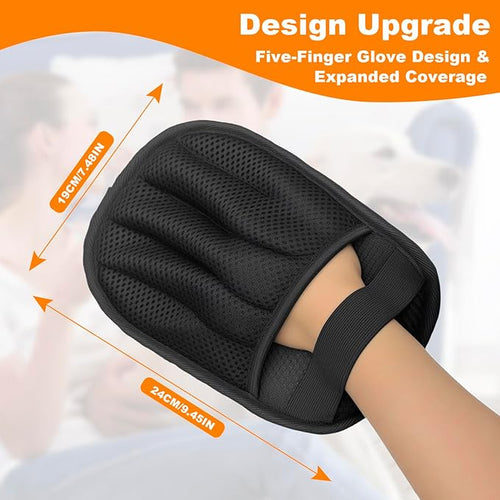 2 pairs of pet grooming gloves, suitable for cats and dogs. Five-finger static pet grooming gloves. Reusable pet grooming tools for sofas, clothes, pet beds and carpets. (Five finger style)