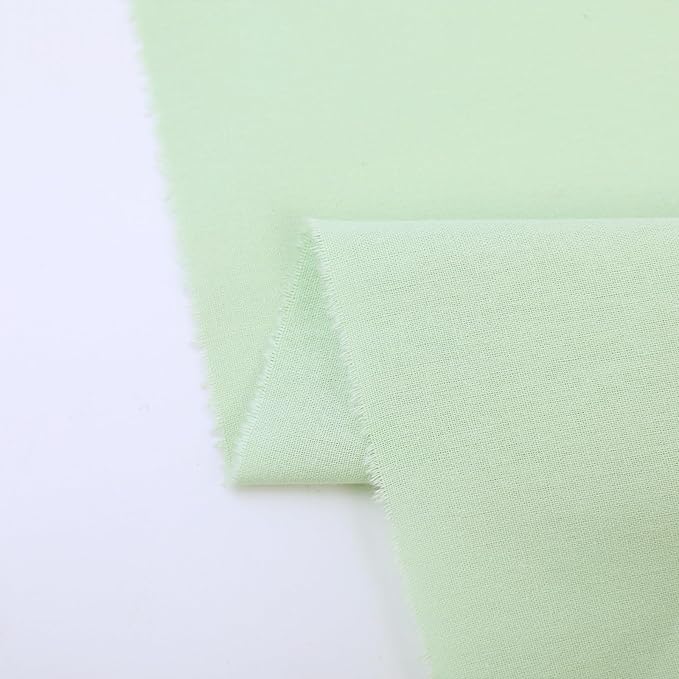 Cotton Fabric Natural Cotton Poplin Fabric by The Yard 100% Cotton, 59 Inches Wide Soft Embroidery Fabric Material for Quilting, Sewing, Crafts, Binding, Backing and Lining (Sage Green, 5 Yard)