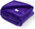 Purple Cuddy Blanket for Dogs and Cats Fluffy Calming Blankets for Couch Covers Waterproof Jacquard Sherpa Fleece Cover Puppy Leakproof for Sofa Bed Mats Reversible Washable Warm-Purple,M-57x40in