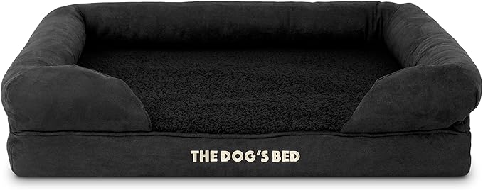 The Dog's Bed Replacement Outer Cover ONLY (Outer Cover ONLY - NO Bed, NO Waterproof Inner) for The Dog's Bed, Washable Plush Fabric, Medium (Black Plush) Veterinary Approved