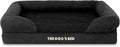 The Dog's Bed Replacement Outer Cover ONLY (Outer Cover ONLY - NO Bed, NO Waterproof Inner) for The Dog's Bed, Washable Plush Fabric, Medium (Black Plush) Veterinary Approved
