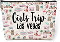 Las Vegas Lover Gifts Makeup Bag Cosmetic Bag Girls Trip Gifts Favors Girls Weekend Las Vegas Travel Souvenir Merch Birthday Friendship Gifts for Women Sister Daughter Traveler Birthday Christmas