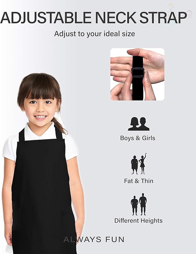 Kids Apron, Small, 100% Cotton With An Adjustable Strap to fit All Ages