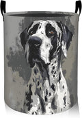 ainori Elegant Great Dane Dog Laundry Basket, Oxford Cloth Minimalist Dirty Clothes Collapsible Hamper for Room Decor, Puppy Portrait Print Gifts Toy Organizer 19.7*15.8 Inch for Bedroom Bathroom Dorm