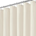 Inhousolu Fabric Shower Curtain Waffle Weave, 230 GSM Heavy Duty, Weighted Hem, 14 Metal Hooks, Water Repellent, Machine Washable, Hotel Spa Luxury Bath Curtain Set, 72 x 78 Inch, Ivory