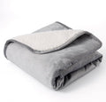 Bigbeer Waterproof Dog Blankets for Large Dogs, Washable Pet Blanket for Indoor Cats, Plush Sherpa Puppy Throw Furniture Protector for Bed Couch Sofa(40"x50",L,Darkgrey)