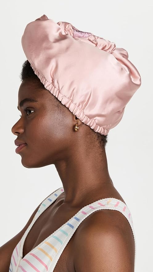 Kitsch Satin Microfiber Hair Towel Wrap for Women - Super Absorbent, Quick Dry, Anti-Frizz - for Long and Short Hairs, Turbans for Women, Wet and Curly Hair Wrap - Blush