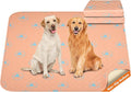 PJYuCien Washable Pee Pads for Dogs 2 Pack, 36" x 36" Non-Slip and Leak-Proof Pee Mat, Puppy Training Pads for Whelping, Playpen, Crate, Bed(Orange)