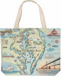 Xplorer Maps Canvas Tote Bag with Handles, Cloth Grocery Shopping Bag, Reusable & Eco-friendly Bag, 100% Cotton, Washable
