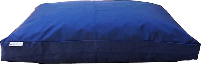 Dogbed4less XXL Orthopedic Extreme Comfort Memory Foam Dog Bed for Large Dog, Internal Waterproof Lining and Machine Washable External Durable Cover, 55X37 Pillow, Navy Blue