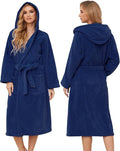PJGGZ Hooded Bathrobes for Women, Soft Long Towel Robes for Women - Quick Dry yet Warm