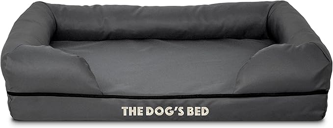 The Dog's Bed Replacement Outer Cover ONLY for The Dog's Bed, Washable Oxford Fabric, Small (Grey with Black Piping) Veterinary Approved