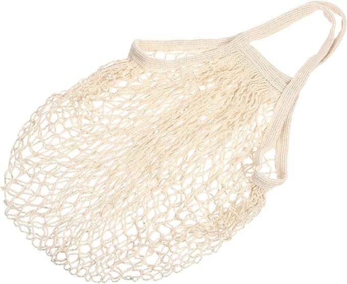 MECCANIXITY Cotton Mesh Bag Reusable Washable Mesh Net String Grocery Bags Organizer for Fruits Vegetables Shopping