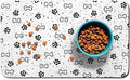 Dog Food Mats,Cat Absorbent Water Bowl Feeding Mats Pet Placemats for Food and Water Spot 24 * 32 inch