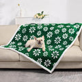 Yaning Waterproof Blanket for Dog Cat or Adult, Cute 3D Textured Flower Dog Blanket for Bed Couch Sofa, Soft Liquid Pee Proof Pet Furniture Protector, 50"x60", Green
