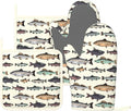 Vintage Fish Oven Mitts and Pot Holders Set of 4 Silicone Heat Resistant Oven Mitten Potholders Non Slip Gloves Kitchen Decor for BBQ Cooking Grilling Baking