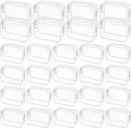 28 Pack Clear Cosmetic Bags Makeup Bags Bulk, Portable Waterproof Travel Toiletry Bag Organizer Plastic Toiletry Carry Pouch with Zipper, for Travel Women Men Bathroom Organizing, 7.1"x 4.7"x 2.4"