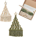 2 Set DIY Macrame Christmas Tree Kit, 6 Set Christmas Tree Craft Starter Kit with Instructions Boho DIY Wall Hanging Art Decor Festive Activity Supplies for Beginners