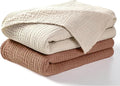 Dreamology Brown Swaddle Blanket,100% Cotton Muslin Swaddle Blankets,2 Pack,Receiving Blanket for Baby Boy & Girl,Soft,Breathable Swaddle Blanket,Large 44 x 44 inch Cotton Blanket | Brown,Acru