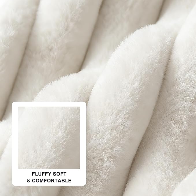 FURTIME Dog Bed Medium Size Dog, Washable Orthopedic Pet Bed with Removable Cover, Rectangle Soft Calming Sleeping Puppy Bed Durable Pet Cuddler with Anti-Slip Bottom, Cream, M Plus (30"x24"x8")