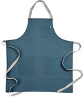 Solino Home Linen Bib Apron for Men & Women - 33 x 30 Inch Kitchen Apron with Front Pockets - Handcrafted from European Flax