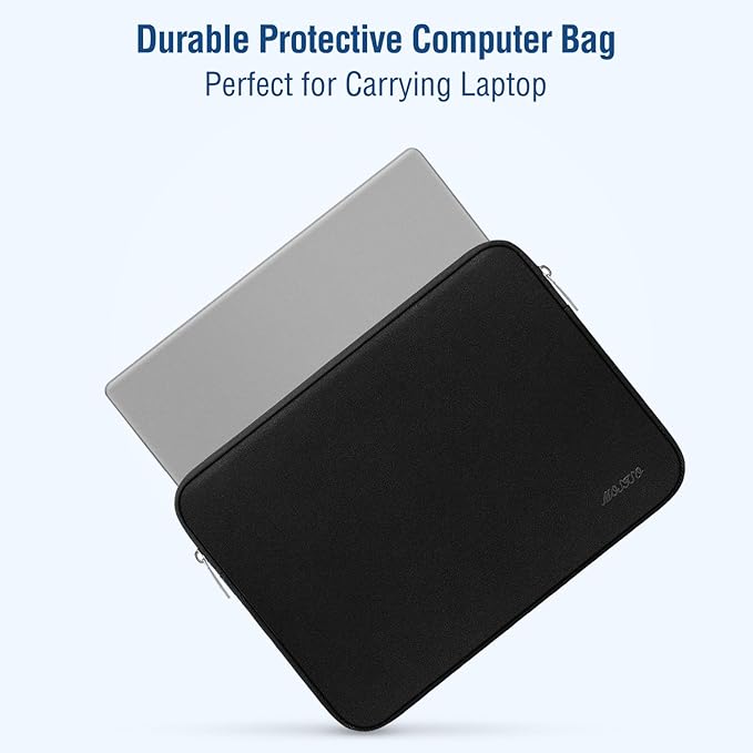 MOSISO Laptop Case 13 inch, 13 inch Laptop Sleeve Bag Compatible with MacBook Air 13 M4 M3 M2 M1 2025-2018 / Pro 13 M2 M1 2025-2016, Neoprene Computer Sleeve Bag with Small Case, Black