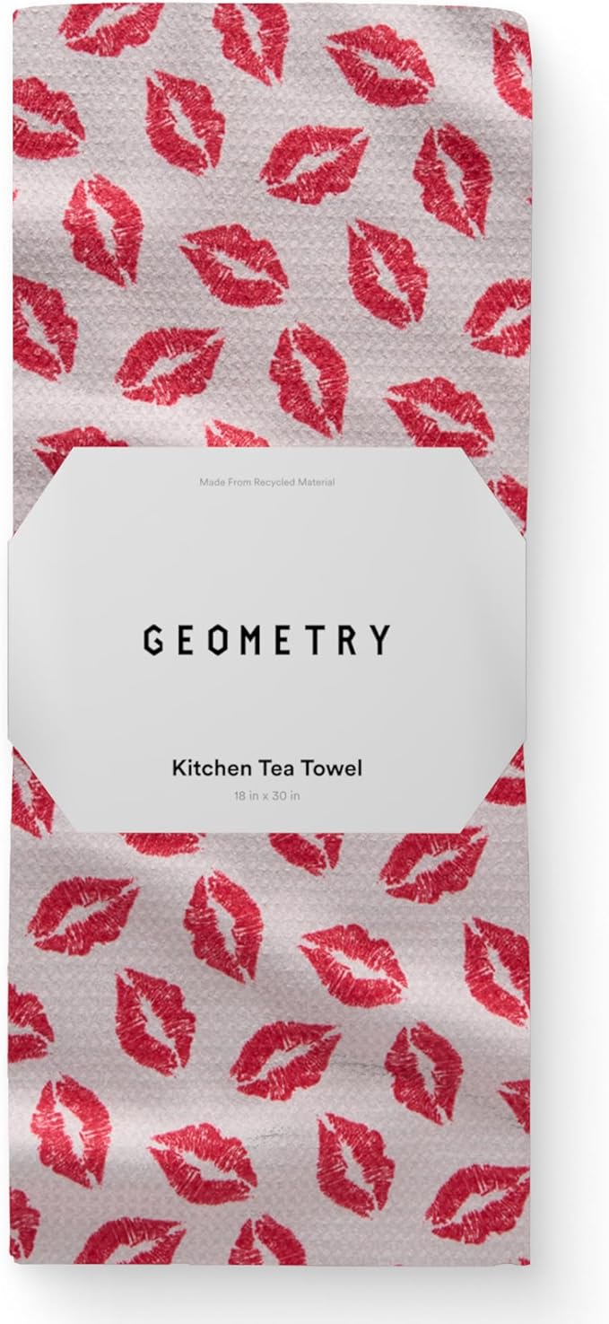 GEOMETRY Kitchen Towels - Quick Dry Microfiber Cloth Dish Towels for Kitchen Drying - Premium Quick Dry Towel Valentines Gifts for Mom - Crush