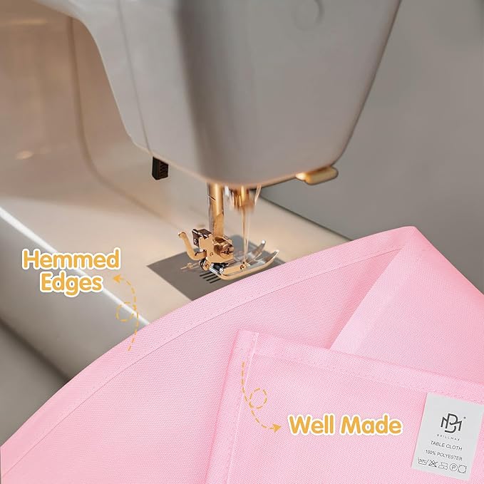 BRILLMAX 6 Pack Pink Tablecloths for 8 Foot Rectangle Tables 90 x 156 Inch - 8ft Rectangular Bulk Linen Polyester Fabric Washable Cloth Cover for Wedding Reception Banquet Birthday Party