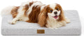 COZY KISS Dog Crate Bed for Small Size Dogs, Rectangular Orthopedic Cat Beds, Foam Anti-Slip Bottom Pet Mat with Washable Removable Cover, Suitable for Pet Up to 30 lbs, 24x16x3 inch, Grey