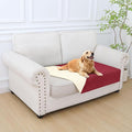 hyha Waterproof Dog Blanket, Soft Dog Bed Cover Pet Blankets, Waterproof Sofa Couch Cover for Dogs Washable, Reversible Pet Couch Covers for Sofa Furniture (30x53 Inch, Wine Red/Beige)