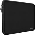 Naukay Laptop Bag 15 Inch, Resistant Neoprene Laptop Sleeve/Notebook Computer Pocket Case/Tablet Briefcase Carrying Bag Compatible for 15.4 inch MacBook Pro, Ultrabook Notebook, (Black)