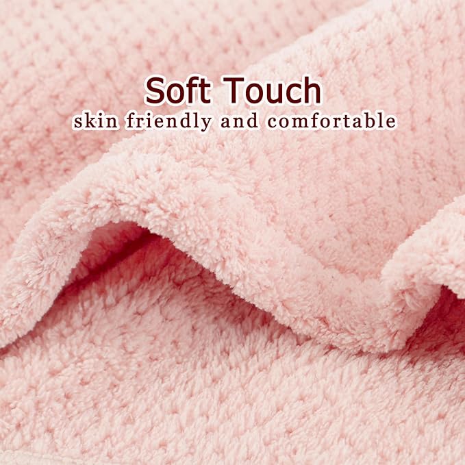 Large Microfiber Hair Towel for Women, gifts for women,Supper Soft Anti Frizz & Quick Dry for Curly Hair, Ultra Absorbent Hair Wrap Towels for Long,Thick,Wet Hair, Mom Gifts, 24x42 Inches(pink)