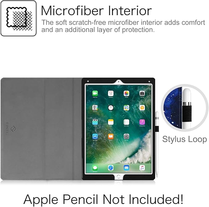 Fintie Folio Case for iPad Pro 12.9 (2nd Gen) 2017 / iPad Pro 12.9 (1st Gen) 2015 - [Corner Protection] Premium PU Leather Smart Stand Protective Cover with Auto Sleep/Wake (Starry Sky)