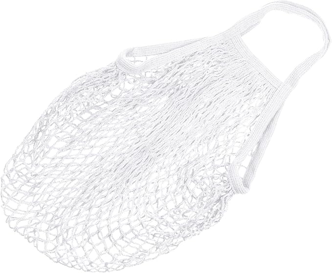 MECCANIXITY Cotton Mesh Bag Reusable Washable Mesh Net String Grocery Bags Organizer for Fruits Vegetables Shopping