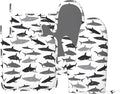 Sharks Oven Mitts and Pot Holders Set of 4 Silicone Sea Animal Kitchen Mitten Gloves and Non-Slip Shark Potholders Set Heat Resistant Oven Gloves Hot Holders for Kitchen