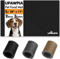 UPAWPIA Pet Food Mat Absorbent Cat Food Mat Dog Mat for Food and Water Quick Dry No Stains Dog Feeding Mat Placemat for Messy Drinkers Cat Food Mats for Indoor Cats Bowl Mat Pet Supplies 17"X28" Black