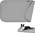 Explore Land Waterproof Dog Bed Cover Canvas Washable Dog Crate Pad Replacement Cover for 48 Inch Crate, 46Lx29Wx4H inch, Gray