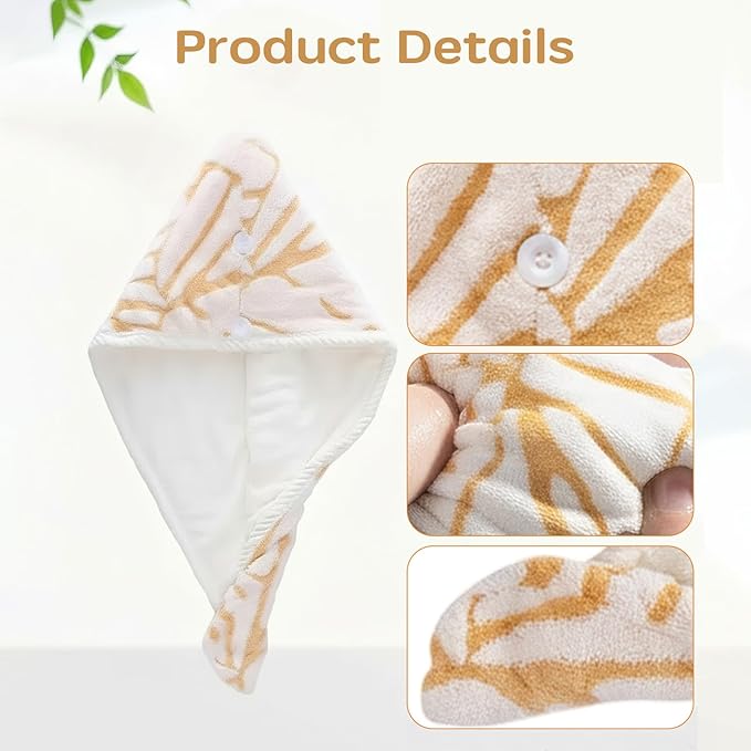 YHPDYL 2-Pack Microfiber Hair dring Towel | 50% Faster Drying, Ultra Absorbent & Frizz Control | for Long/Curly Hair | 16 * 26" Large Size | Travel Gym Home Use(Yellow,Green)
