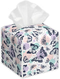 Tropical Butterflies Tissue Box Holder,Colorful Splash Dots Cube Tissue Box Cover Holder,Leather Facial Paper Organizer Dispenser Home for Bedroom Night Stands,Kitchen,Office and Car,5.2"×5.2"×5.2"