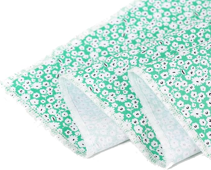 MR. CHUBBYFACE Green Wildflower Striped Dog Bandanas Reversible Triangle Bibs Scarf Accessories for Dogs Cats Pets L