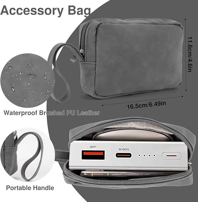 Allinside 13-14 Inch Laptop Sleeve Case for MacBook Pro 14" 2021-2024/MacBook Air 13" 2010-2017/MacBook Pro 13" 2010-2015, Waterproof Matte PU Leather Sleeve Cover with Stand & Accessory Pouch, Gray